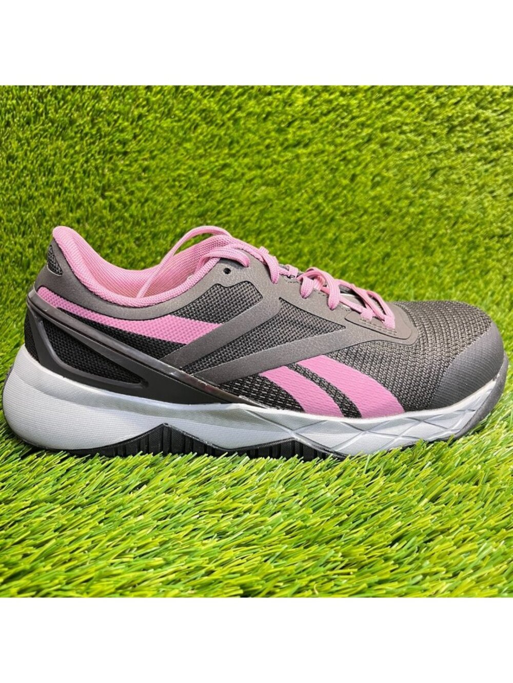 Reebok Nanoflex TR Womens‎ Size 10M Black Pink Composite Toe Work Shoes Sneakers